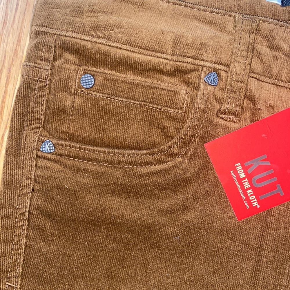 NWT Kut from the Kloth Diana Stretch Corduroy Skinny Pants in Cognac - Picture 6 of 8